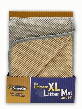 SmartCat The Ultimate XL Litter Mat in Beige and Gray